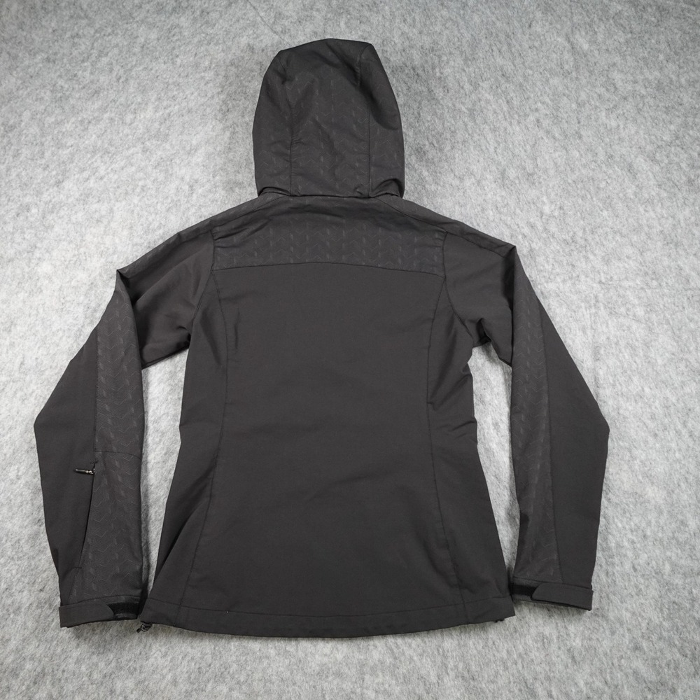 REI Jacket Women Extra Small Black Full Zip Hooded Softshell Windbreaker‎ - Picture 7 of 12